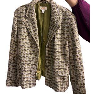 Talbots Multicolor Tweed Blazer